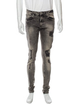 Represent Grey Sand Wash Destructed Ultra Skinny Jeans