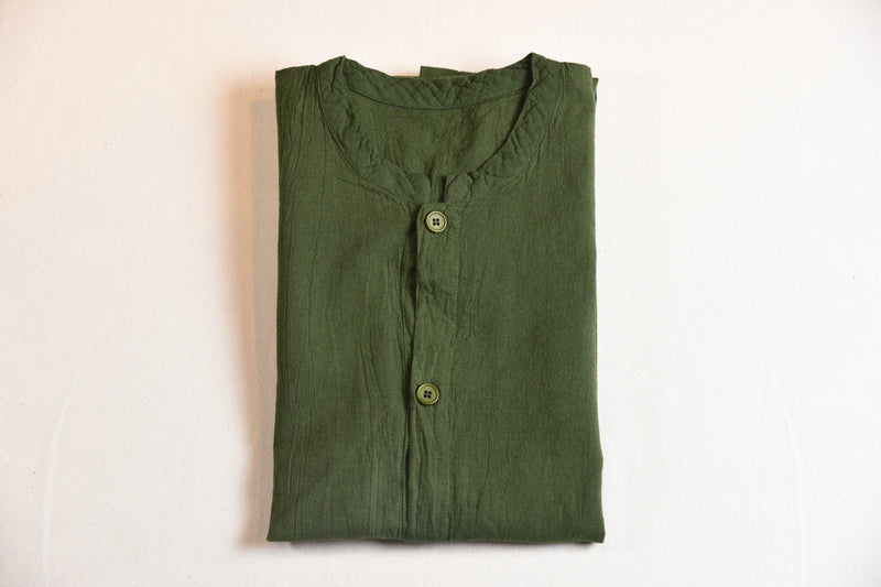Shixi Green Linen Tunic