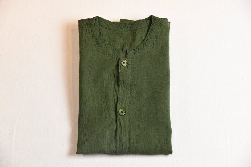Shixi Green Linen Tunic