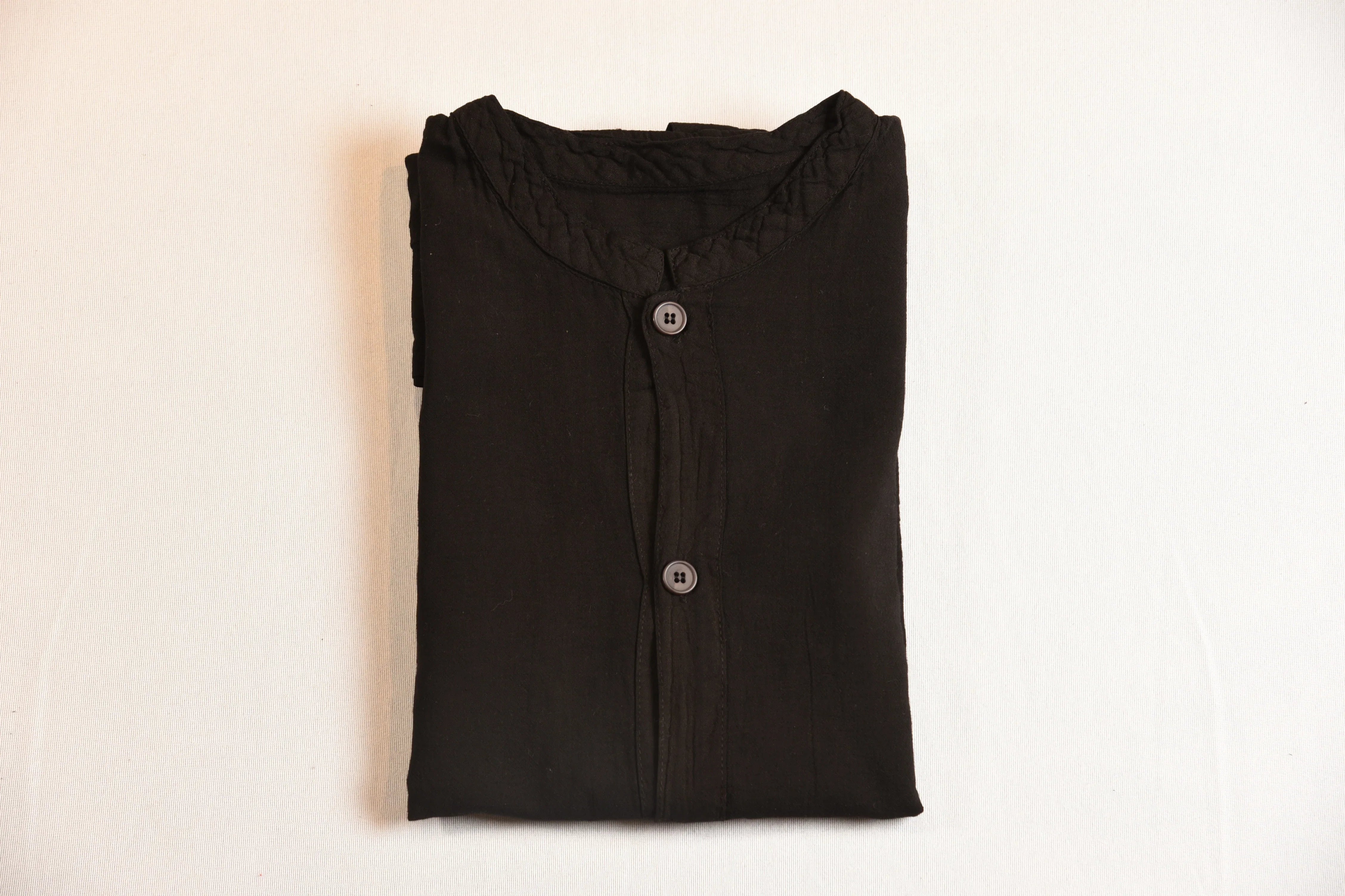 Brand Partner,Shixi, Shixi Black Linen Long Sleeve Tunic, Grey, Large-46-TagM