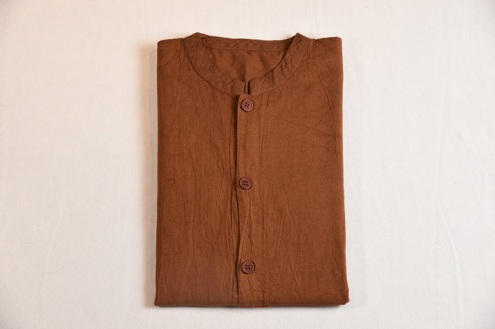 Brand Partner,Shixi, Shixi Copper Brown Linen Tunic, Brown, Small-46-TagS