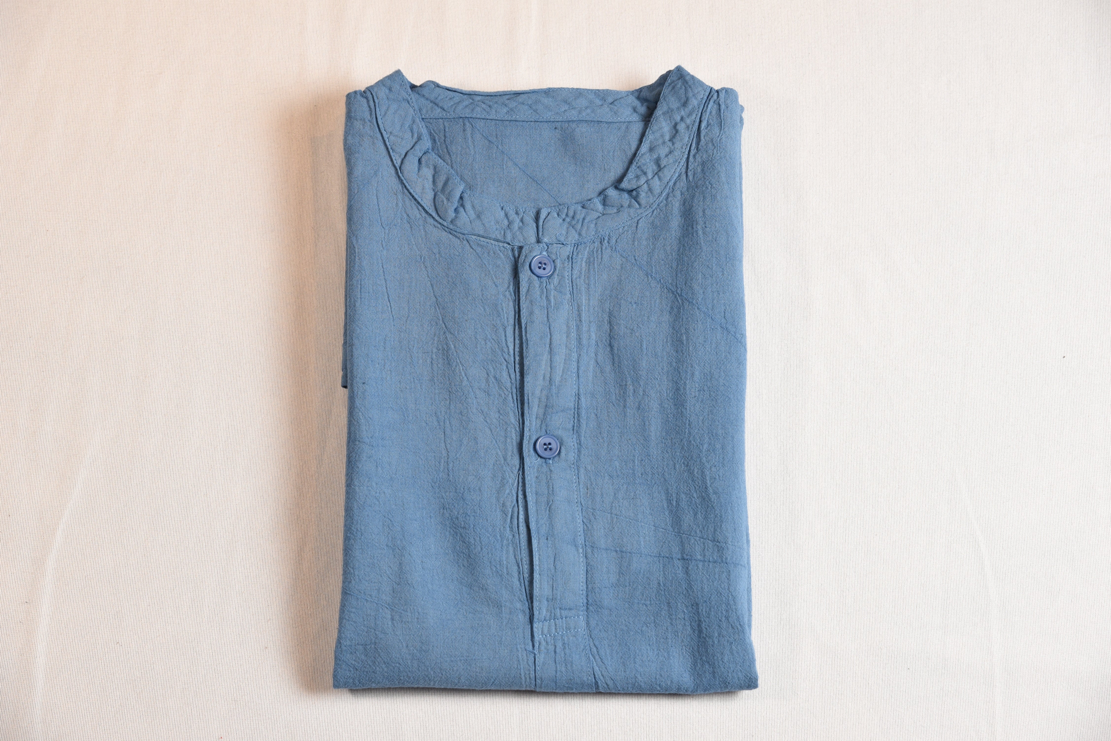 Brand Partner,Shixi, Shixi Light Blue Linen Short Sleeve Tunic, Blue, Extra Large-51-TagXLLarge-46-TagL