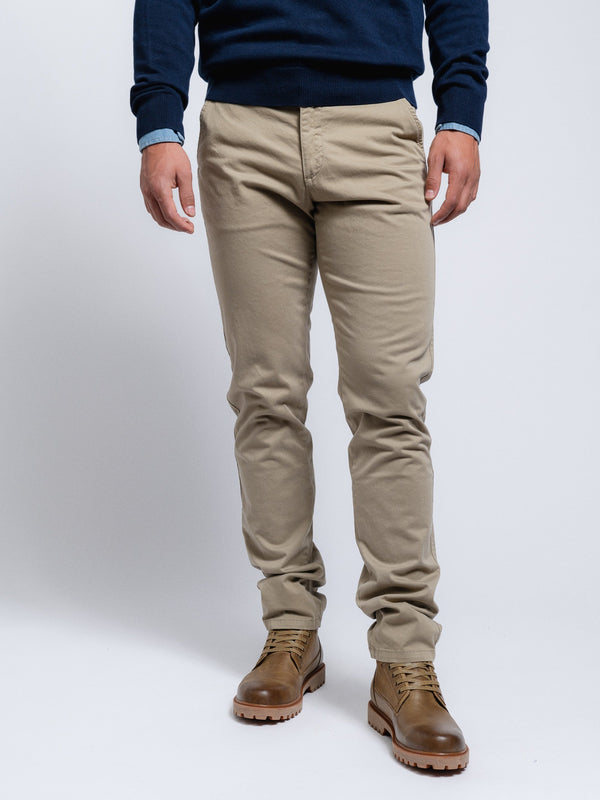 SMF Khaki Slim Fit Chino Pant