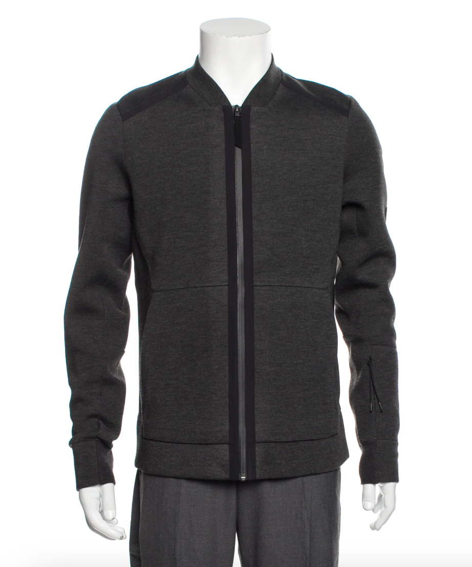 The RealReal,Isaora, Isaora Charcoal Knit Bomber Jacket, Grey, Extra Small-41-TagS