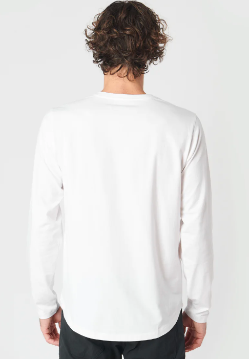 Brand Partner,Western Rise, Western Rise White Ultra Soft Cotton Longsleeve Henley, White, Large-43-TagL
