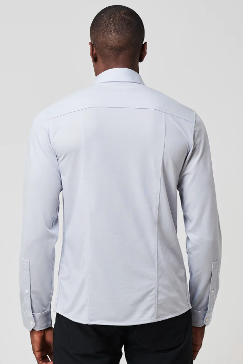 Brand Partner,Western Rise, Western Rise Light Blue Merino Wool Button Down Shirt, Blue, Large-45-TagXL