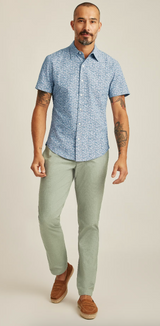 Bonobos Chambray Flower Stretch Short Sleeve Shirt