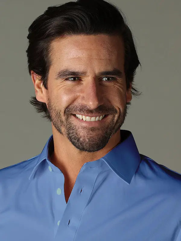 Faire,Collars & Co, Collars & Co Blue 4-Way Stretch Short Sleeve Button Down Polo, Blue, Extra Large-45-TagLLarge-45-TagLLarge-44-TagLMedium-43-TagMExtra Large-52-TagXXLMedium-41-TagLExtra Large-50-TagXLSmall-39-TagS