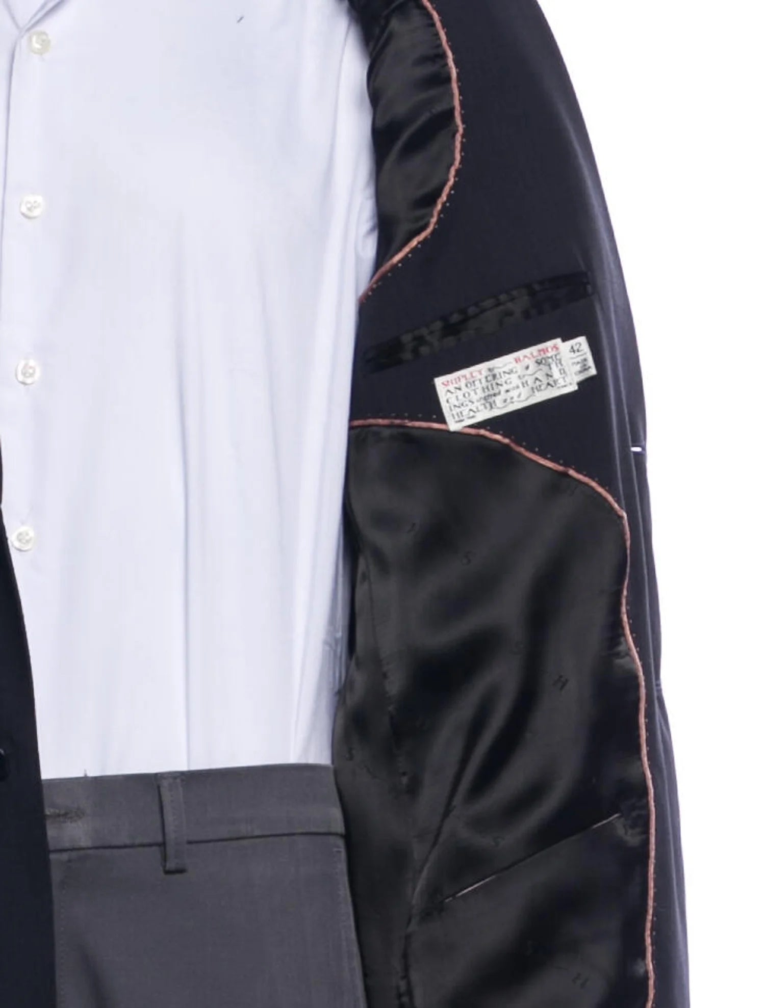The RealReal,Shipley & Halmos, Shipley & Halmos Black Micro Stripe Blazer, Black, Extra Large-52-Tag42