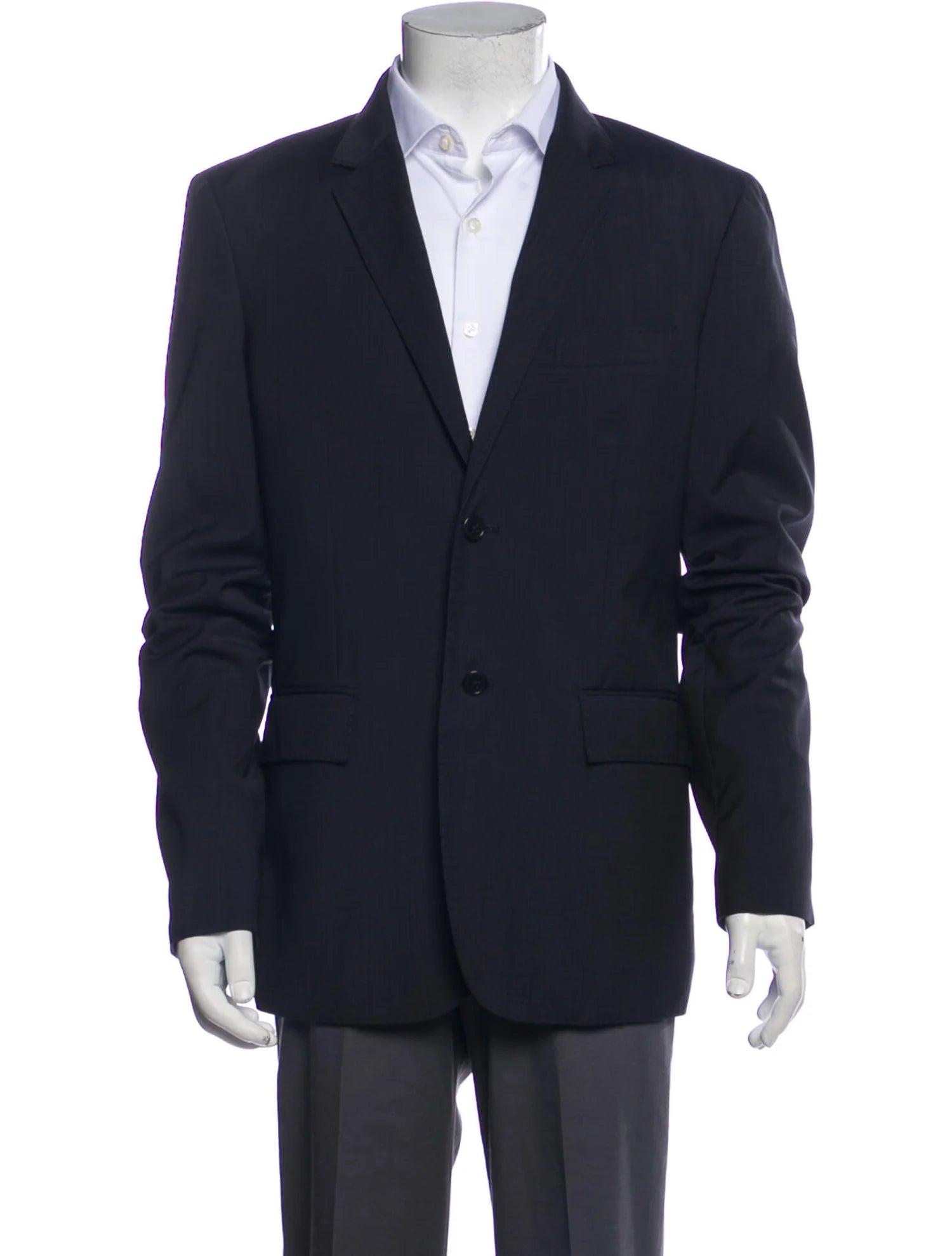 The RealReal,Shipley & Halmos, Shipley & Halmos Black Micro Stripe Blazer, Black, Extra Large-52-Tag42