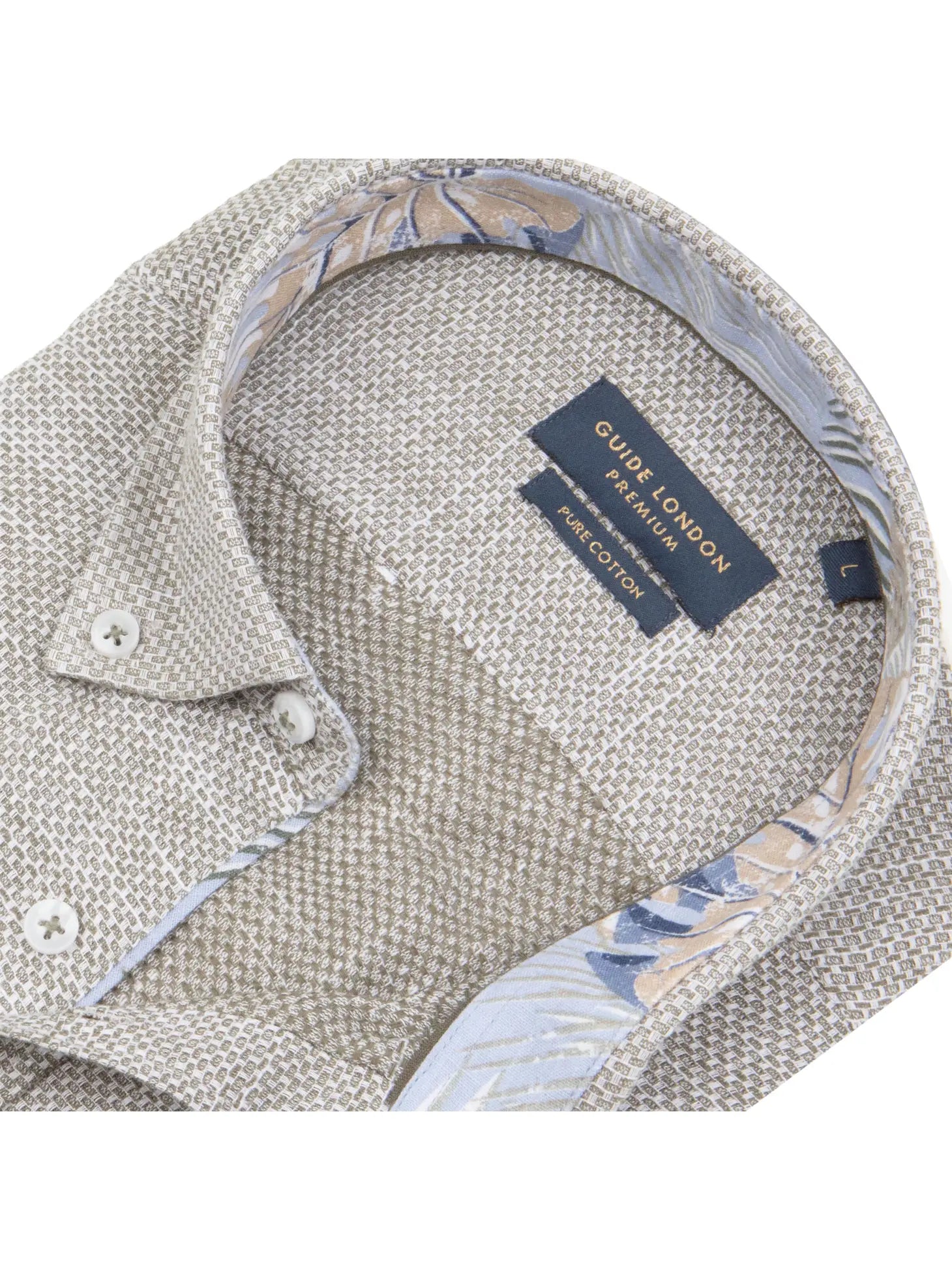 Faire,Guide London, Guide London Sage Green Textured Weave Short Sleeve Button Up Shirt, Green, Extra Large-48-TagXXLLarge-45-TagXLMedium-43-TagLExtra Extra Large-51-TagXXXLSmall-39-TagSSmall-41-TagMLarge-45-TagXXLSmall-38-TagM