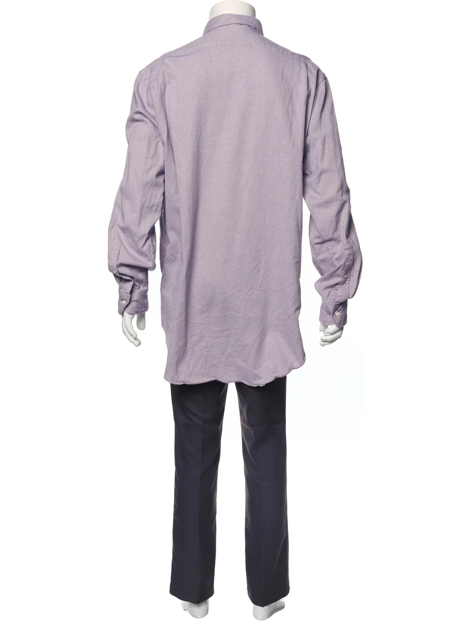 The RealReal,Sid Mashburn, Sid Mashburn Light Purple Long Sleeve Flannel Button Up Shirt With Front Pocket, Purple, Extra Extra Large-52-TagXL