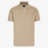 Signal Clothing Beige Heathered Short Sleeve Polo