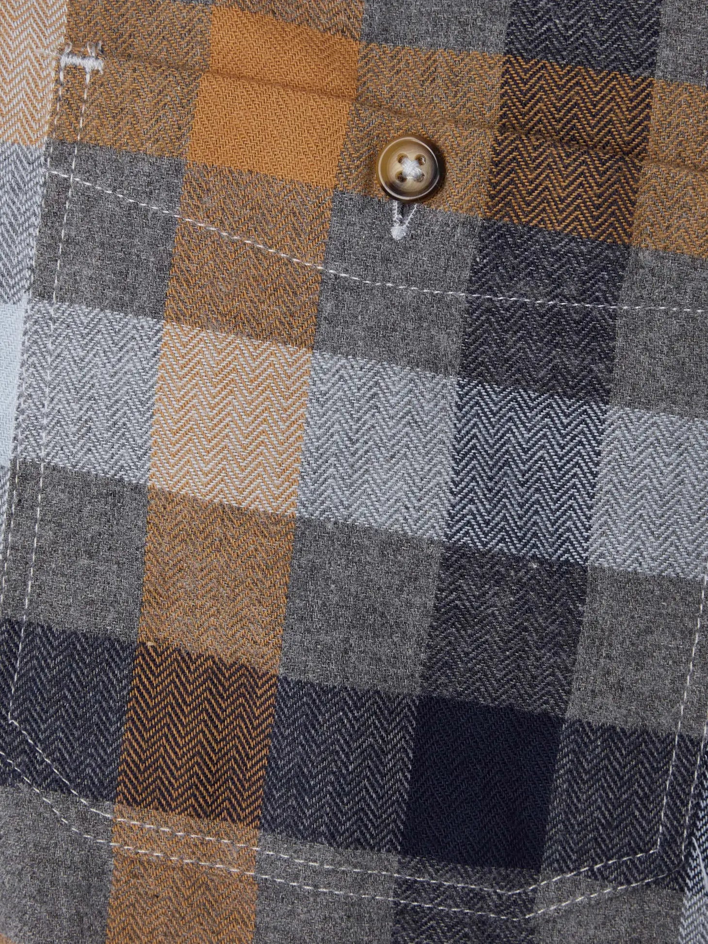 Faire,Signal Clothing, Signal Clothing Blue & Tan Check Print Flannel Long Sleeve Button Up, Blue, Large-46-TagM