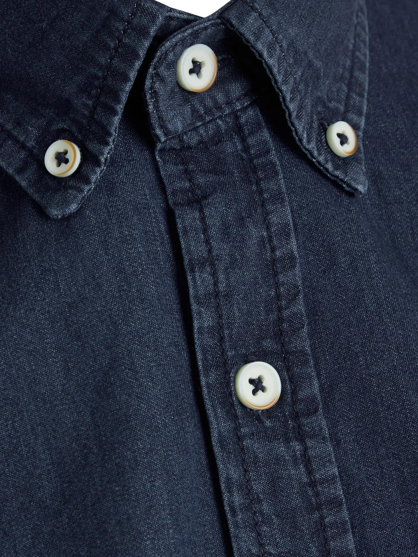Faire,Signal Clothing, Signal Clothing Dark Blue Denim Long Sleeve Button Up, Blue, Medium-42-TagS
