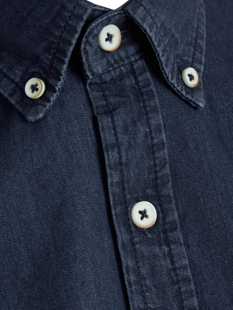 Signal Clothing Dark Blue Denim Long Sleeve Button Up