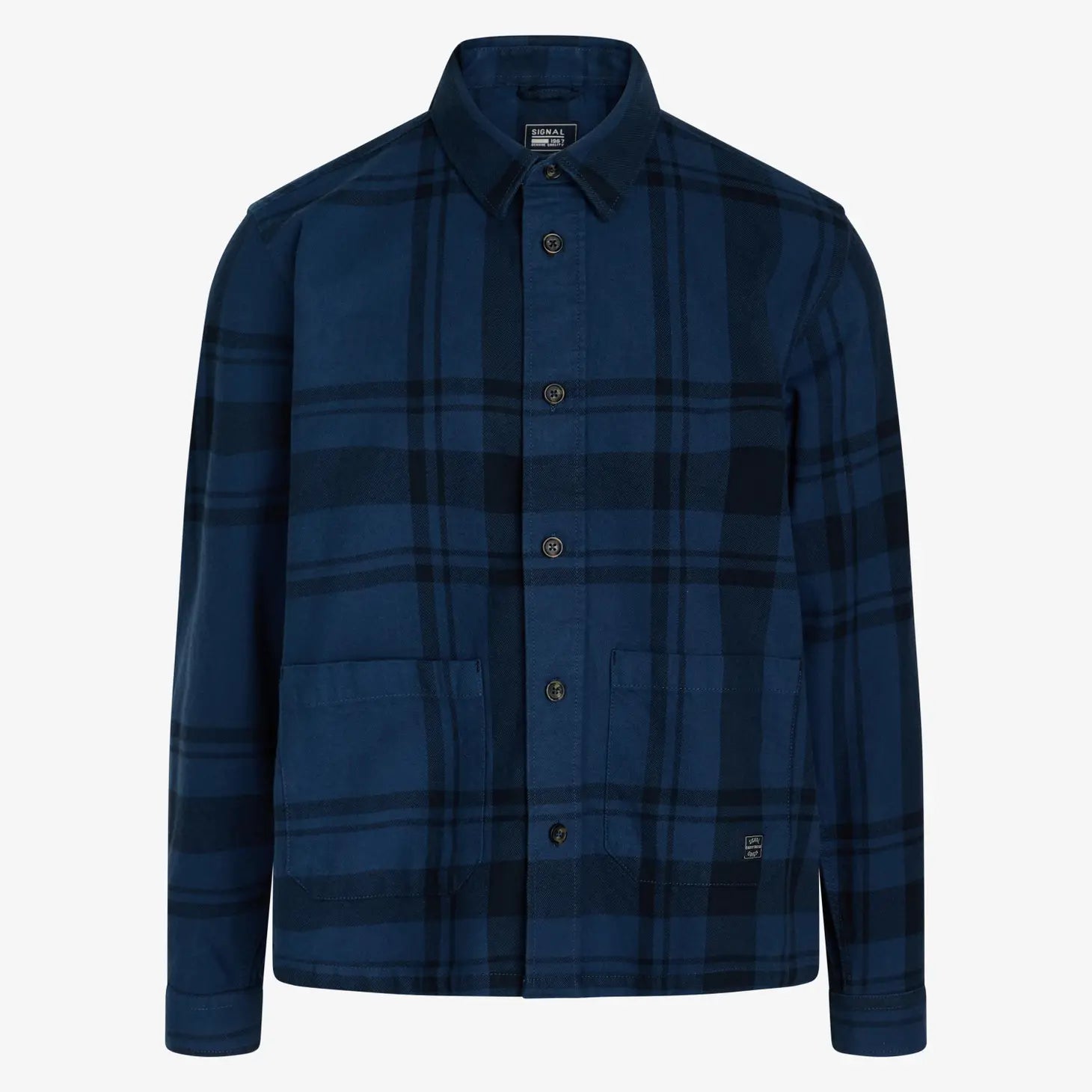 Faire,Signal Clothing, Signal Clothing Dark Blue Tonal Plaid Shacket, Blue, Small-42-TagS