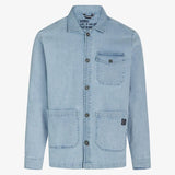 Signal Clothing Light Blue Denim Button Up Shirt Jacket With Three Front Pockets