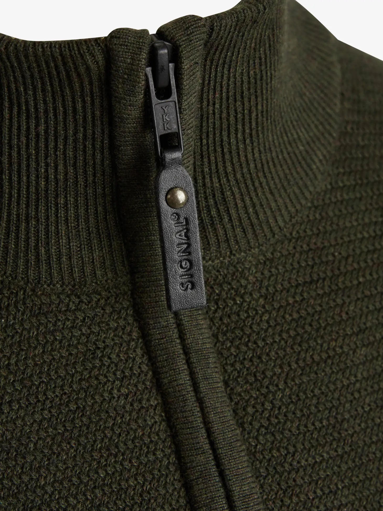 Faire,Signal Clothing, Signal Clothing Moss Green Quarter Zip Textured Pullover Sweater, Green, Extra Large-47-TagXL