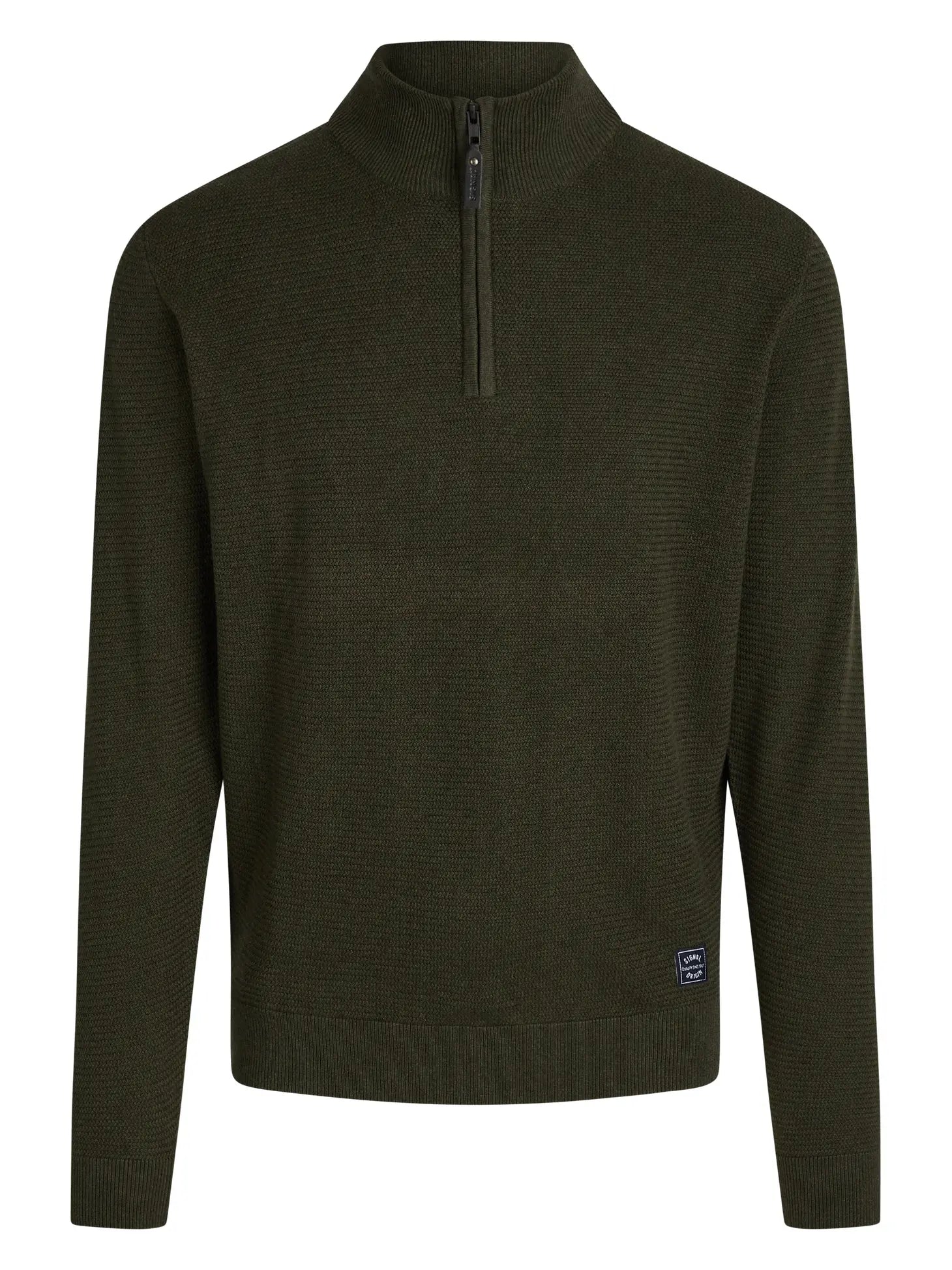Faire,Signal Clothing, Signal Clothing Moss Green Quarter Zip Textured Pullover Sweater, Green, Extra Large-47-TagXL