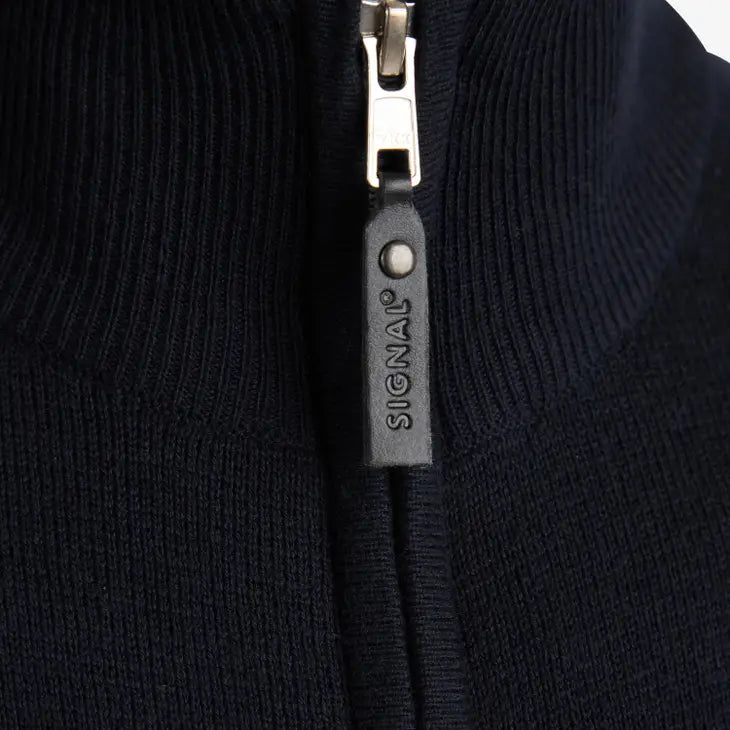 Faire,Signal Clothing, Signal Clothing Navy Mock Neck Knit Zip Up Jacket, Blue, Extra Large-46-TagL