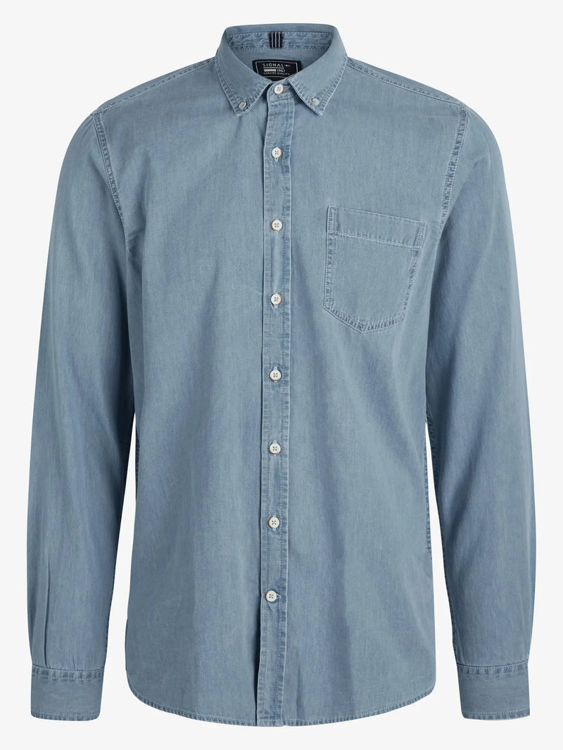 Signal Clothing Light Blue Denim Long Sleeve Button Up