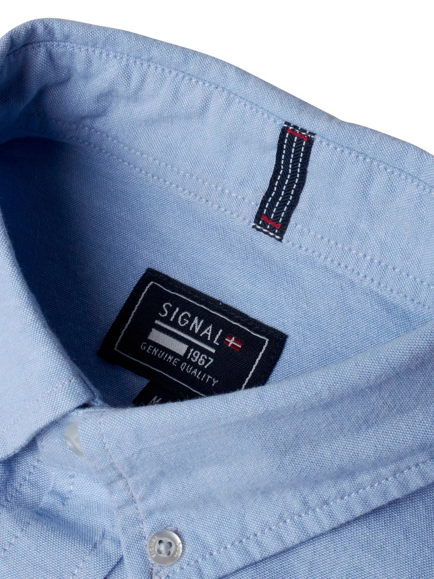 Faire,Signal Clothing, Signal Clothing Light Blue Solid Long Sleeve Oxford Button Up, Blue, Extra Extra Large-55-TagXXL