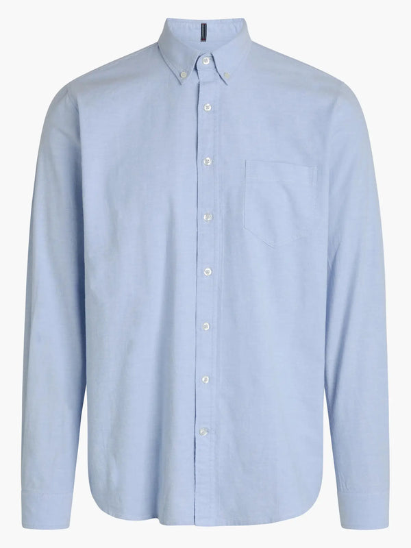 Signal Clothing Light Blue Solid Long Sleeve Oxford Button Up