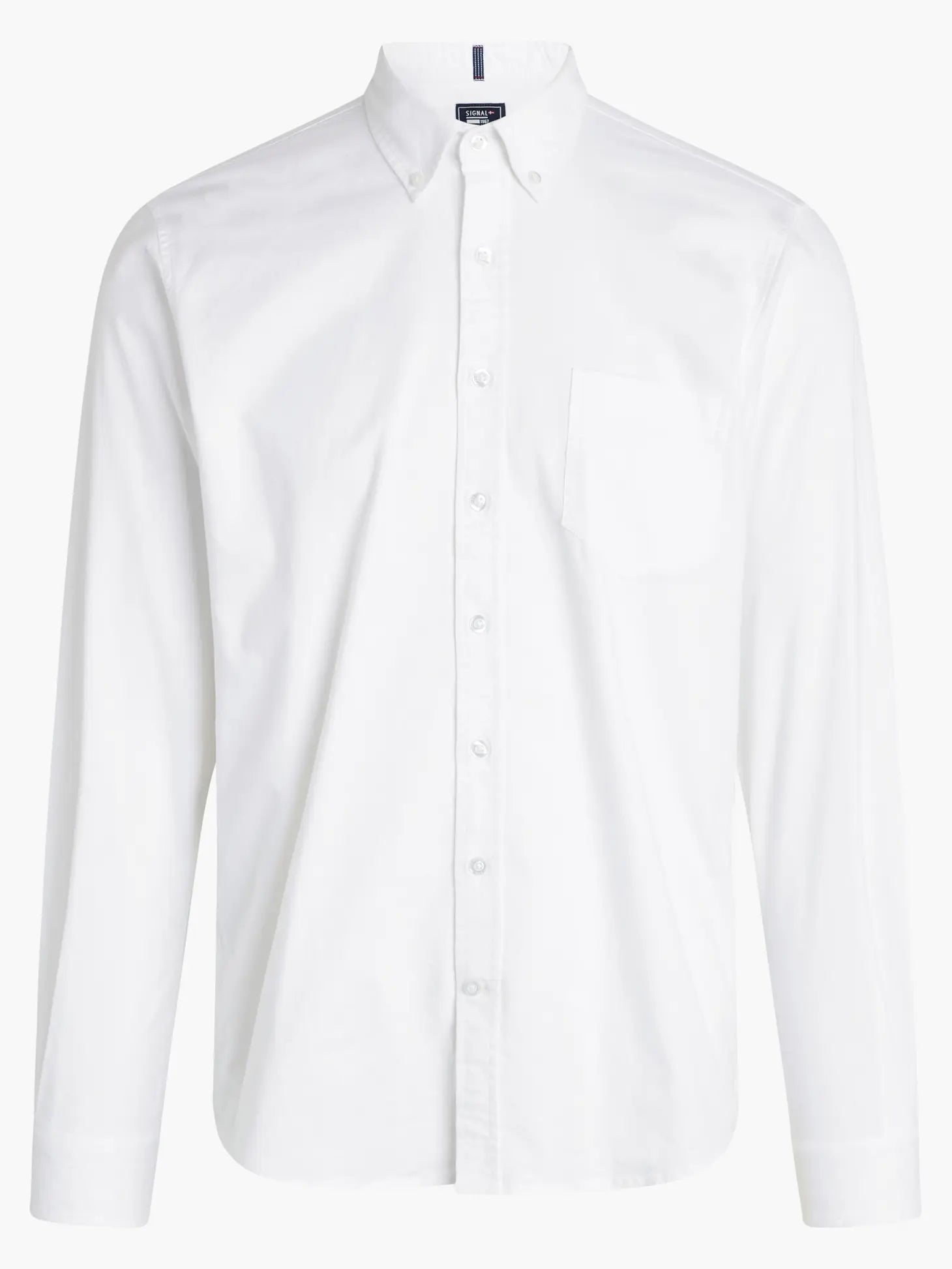 Faire,Signal Clothing, Signal Clothing White Solid Long Sleeve Oxford Button Up, White, Extra Extra Large-54-TagXXL