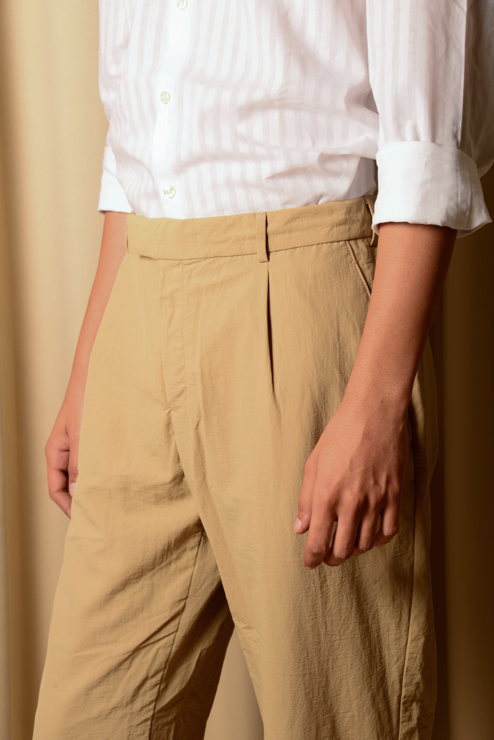 Brand Partner,Sons+Fathers, Sons + Fathers Tan Relaxed Nylon Trousers, , 