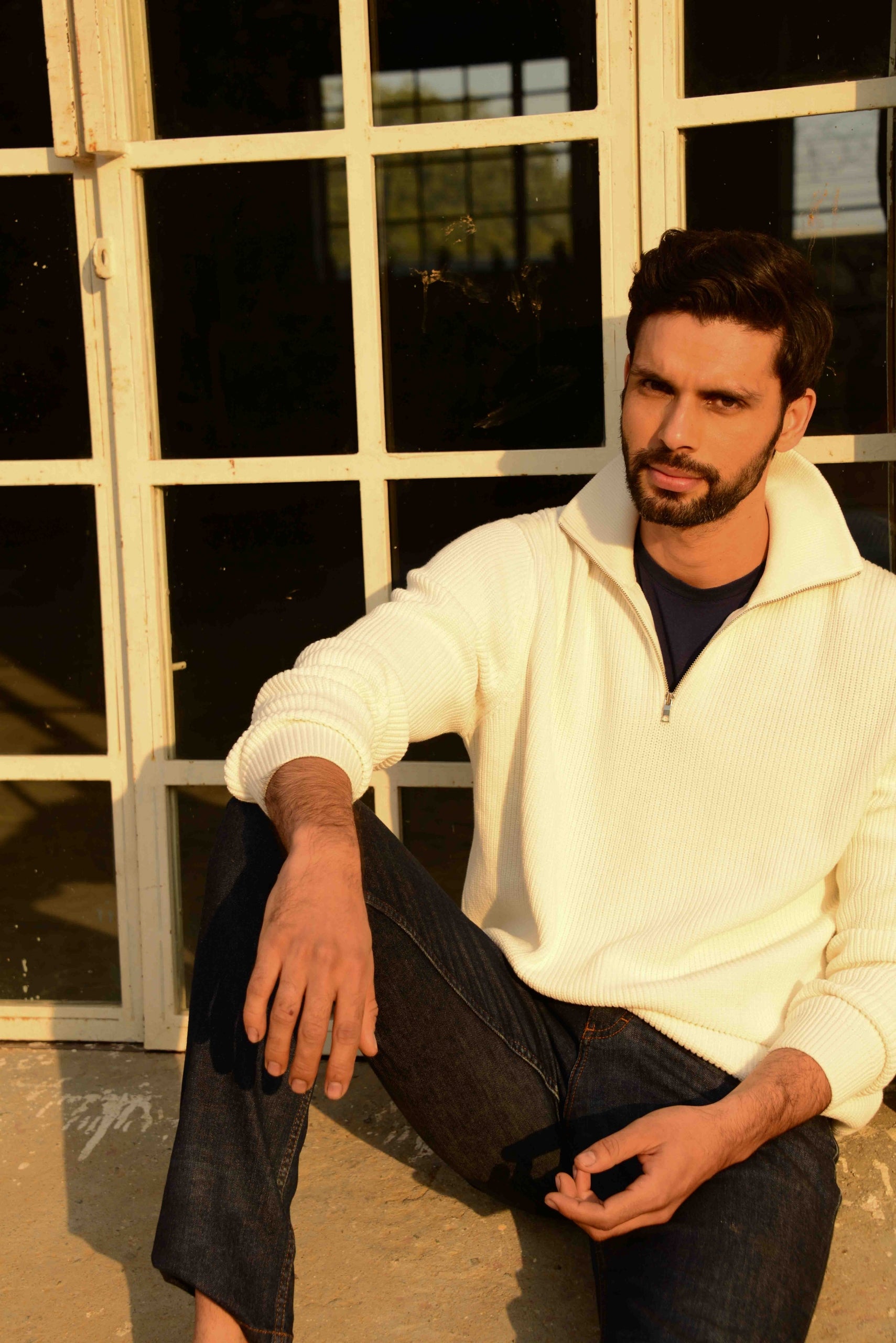 Brand Partner,Sons+Fathers, Sons + Fathers Cream Quarter Zip Pullover Sweater, Cream, Extra Large-49-TagXL