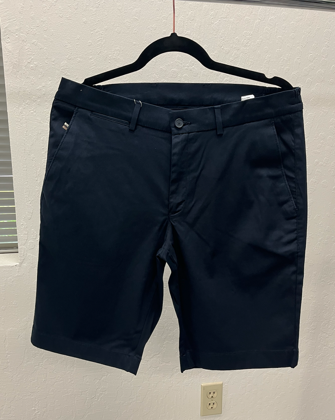 Wholesale,Suit Sartoria, Suit Sartoria Navy Slim Fit Chino Shorts, Blue, 34W-11L-Tag44