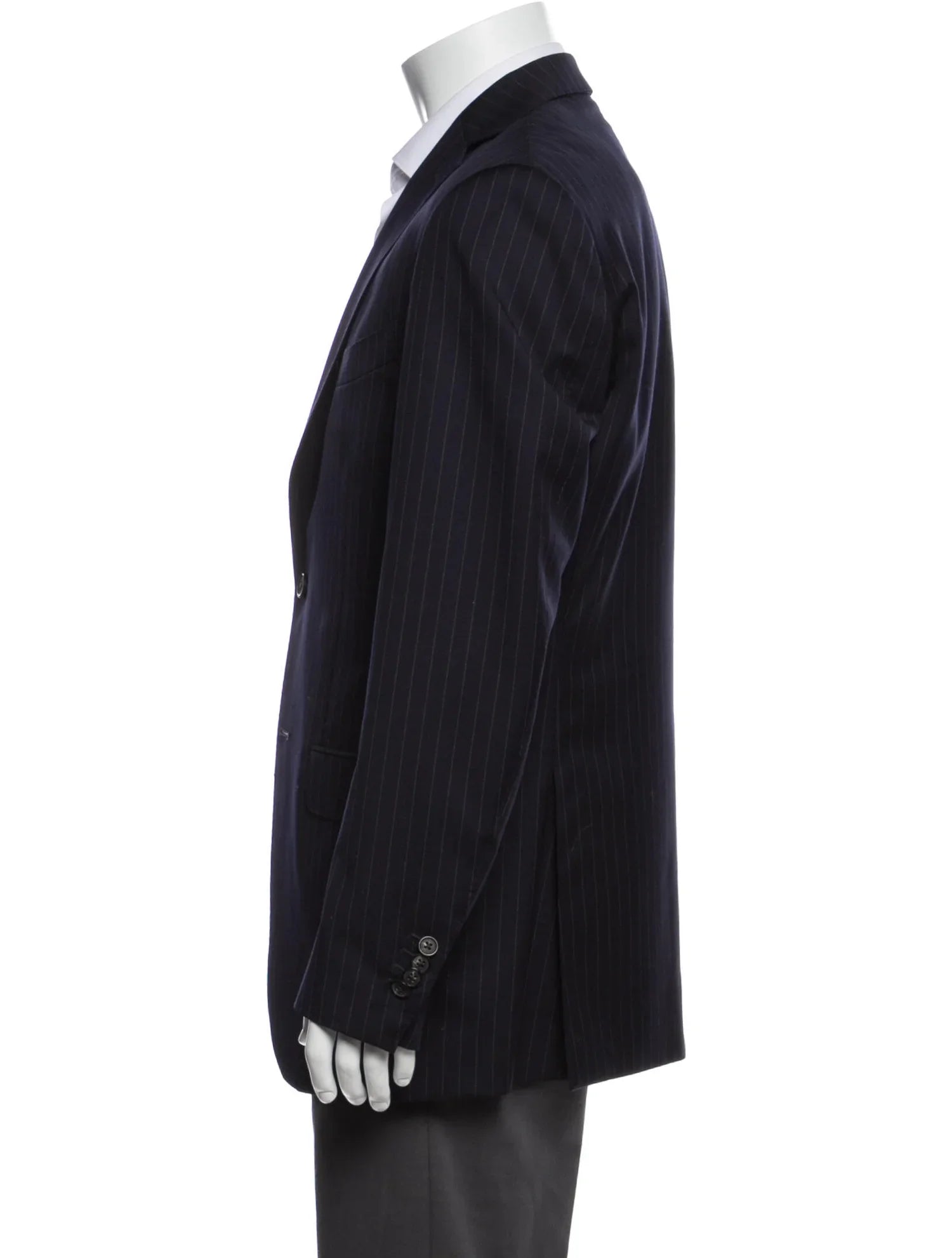 The RealReal,Suitsupply, Suitsupply Black Pinstripe Pure Wool Super 110 Blazer, Black, Extra Large-52-TagXL