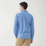 Surfside Supply Blue Airy Cotton Button Up Shirt With Front Chest Pocket