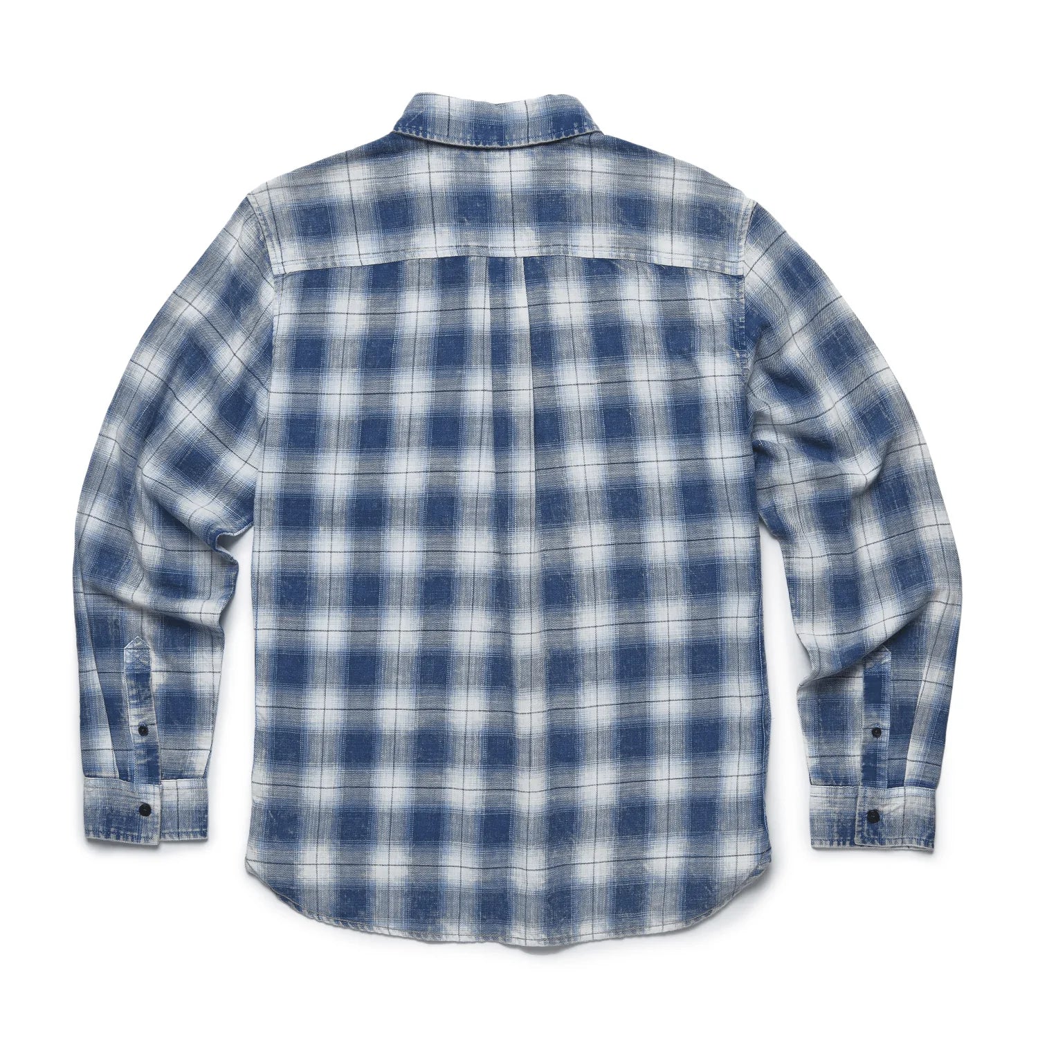 Faire,Surfside Supply, Surfside Supply Blue Washed Twill Plaid Long Sleeve Shirt, Blue, Extra Large-48-TagXL
