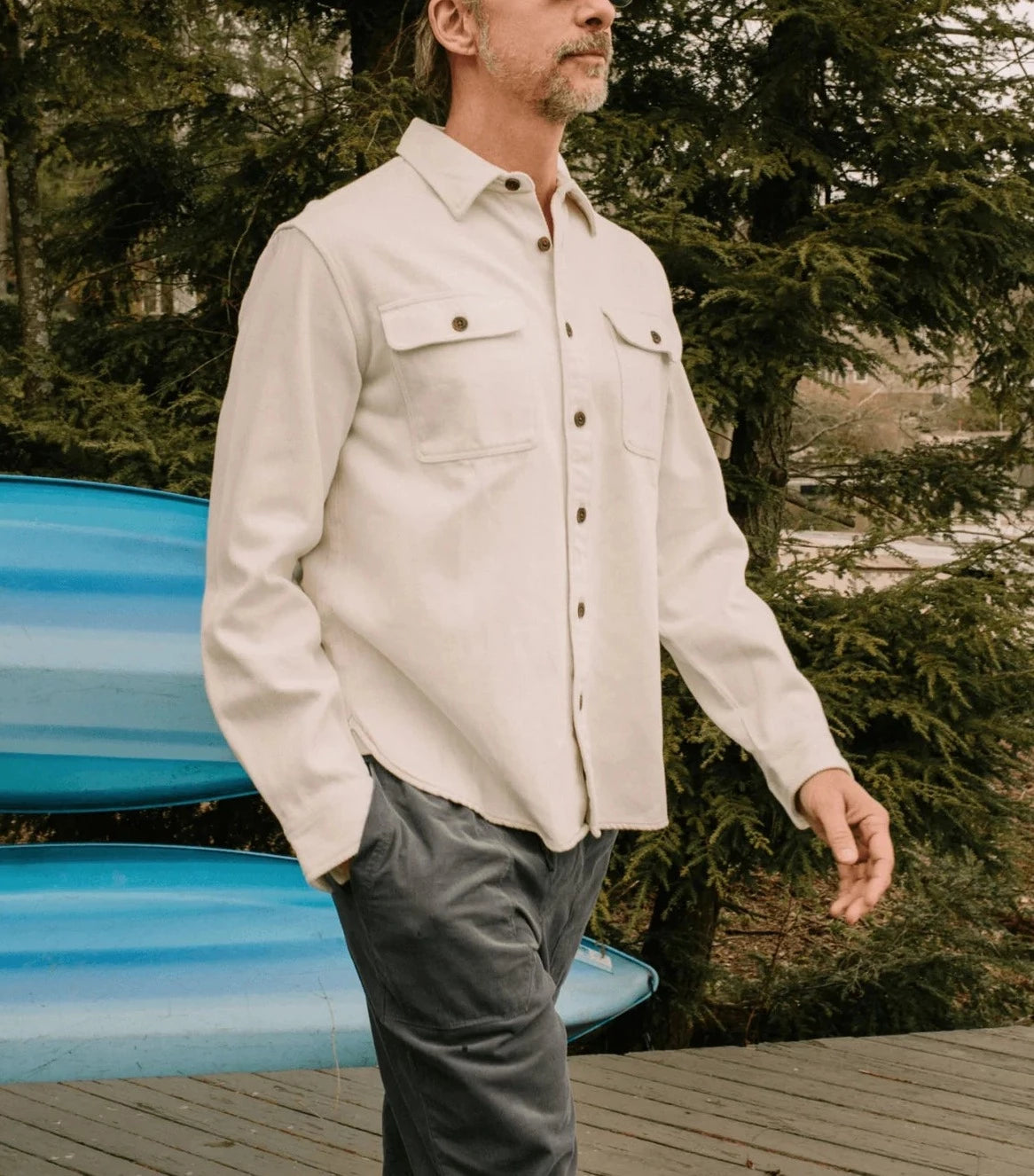 Faire,Surfside Supply, Surfside Supply Cream Washed Twill Shacket, Cream, Large-49-TagL