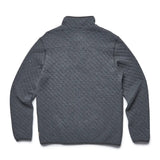 Surfside Supply Grey Heather Quarter Button Up Quilted Pull Over Sweater