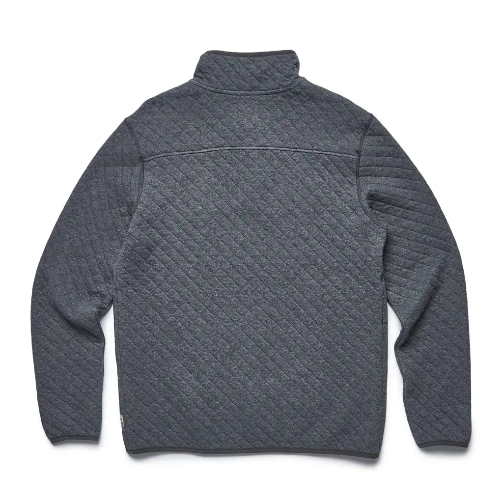 Faire,Surfside Supply, Surfside Supply Grey Heather Quarter Button Up Quilted Pull Over Sweater, Grey, Extra Large-50-TagXL