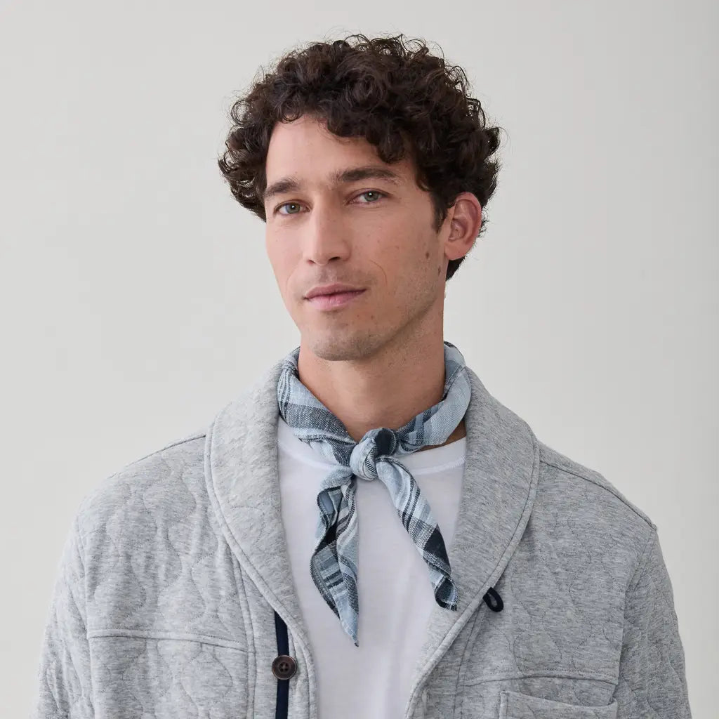 Faire,Surfside Supply, Surfside Supply Heather Grey Shawl Collar Quilted Fleece Cardigan, Grey, Medium-45-TagM