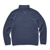 Surfside Supply Navy Heather Quarter Button Up Quilted Pull Over Sweater