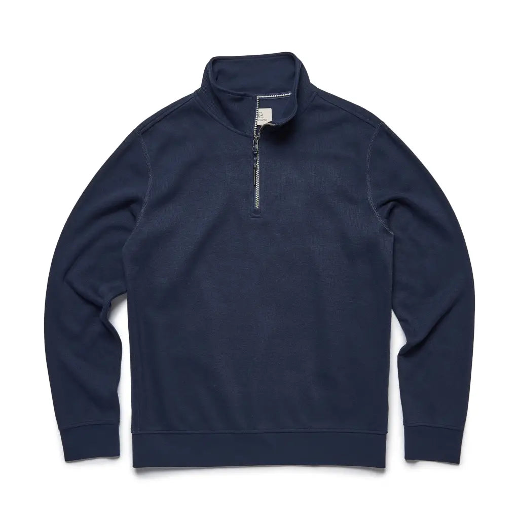 Faire,Surfside Supply, Surfside Supply Navy Quarter Zip Rib Knit Pullover, Blue, Large-48-TagL