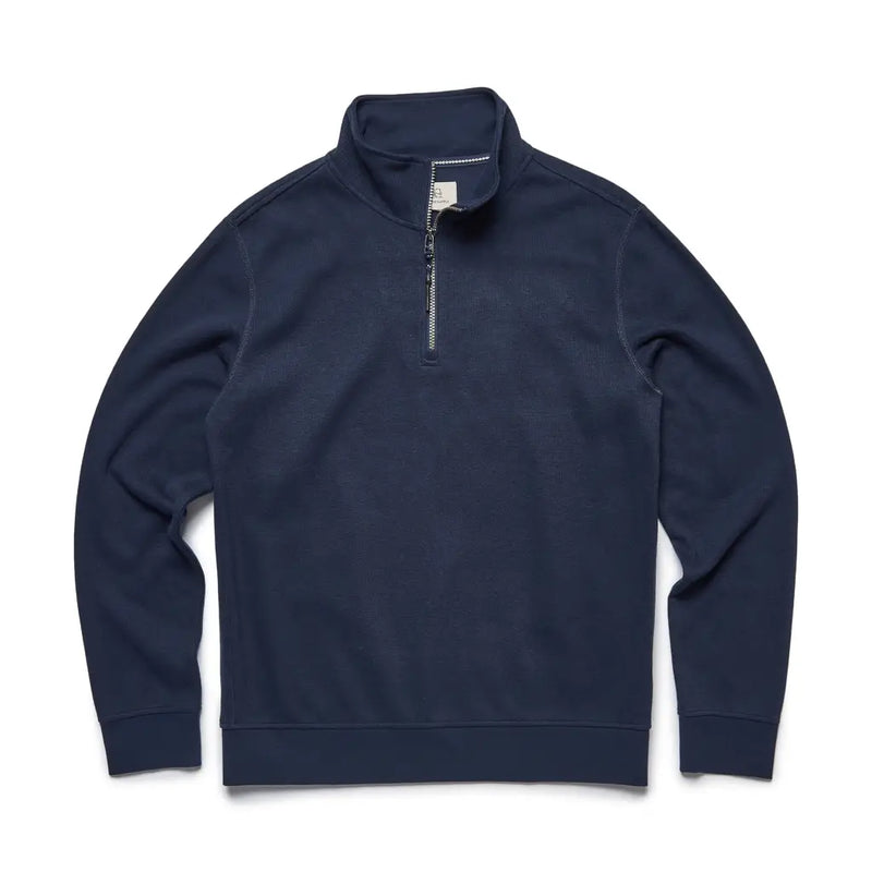 Surfside Supply Navy Quarter Zip Rib Knit Pullover