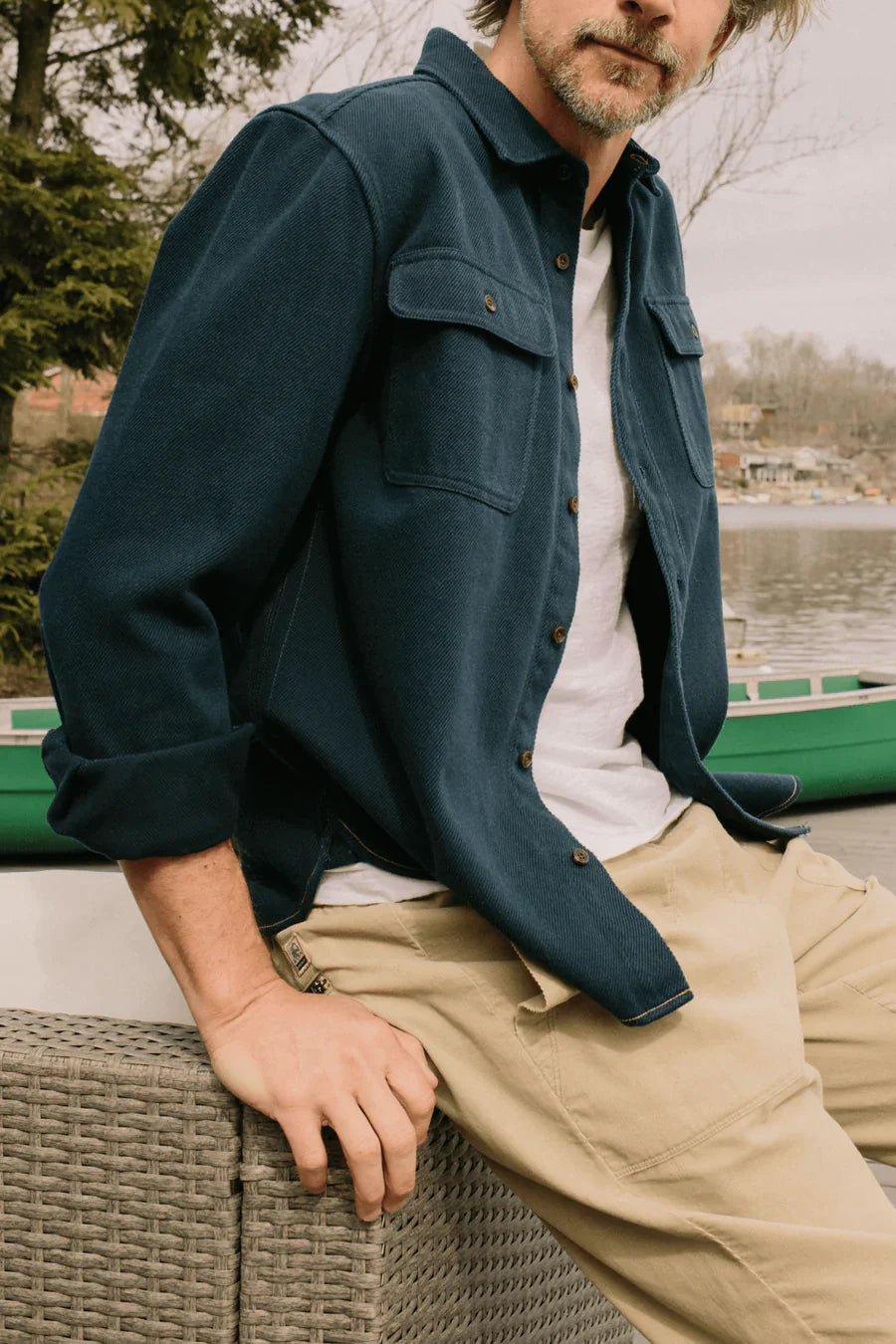 Faire,Surfside Supply, Surfside Supply Navy Washed Twill Shacket, Blue, Extra Large-50-TagXLSmall-43-TagSLarge-47-TagLLarge-48-TagLLarge-46-TagLLarge-49-TagL