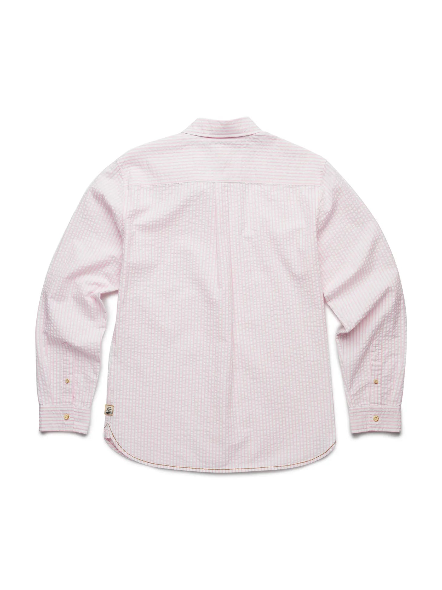 Faire,Surfside Supply, Surfside Supply Pink And White Vertical Striped Seersucker Button Up Shirt With Front Chest Pocket, White, Large-46-TagL