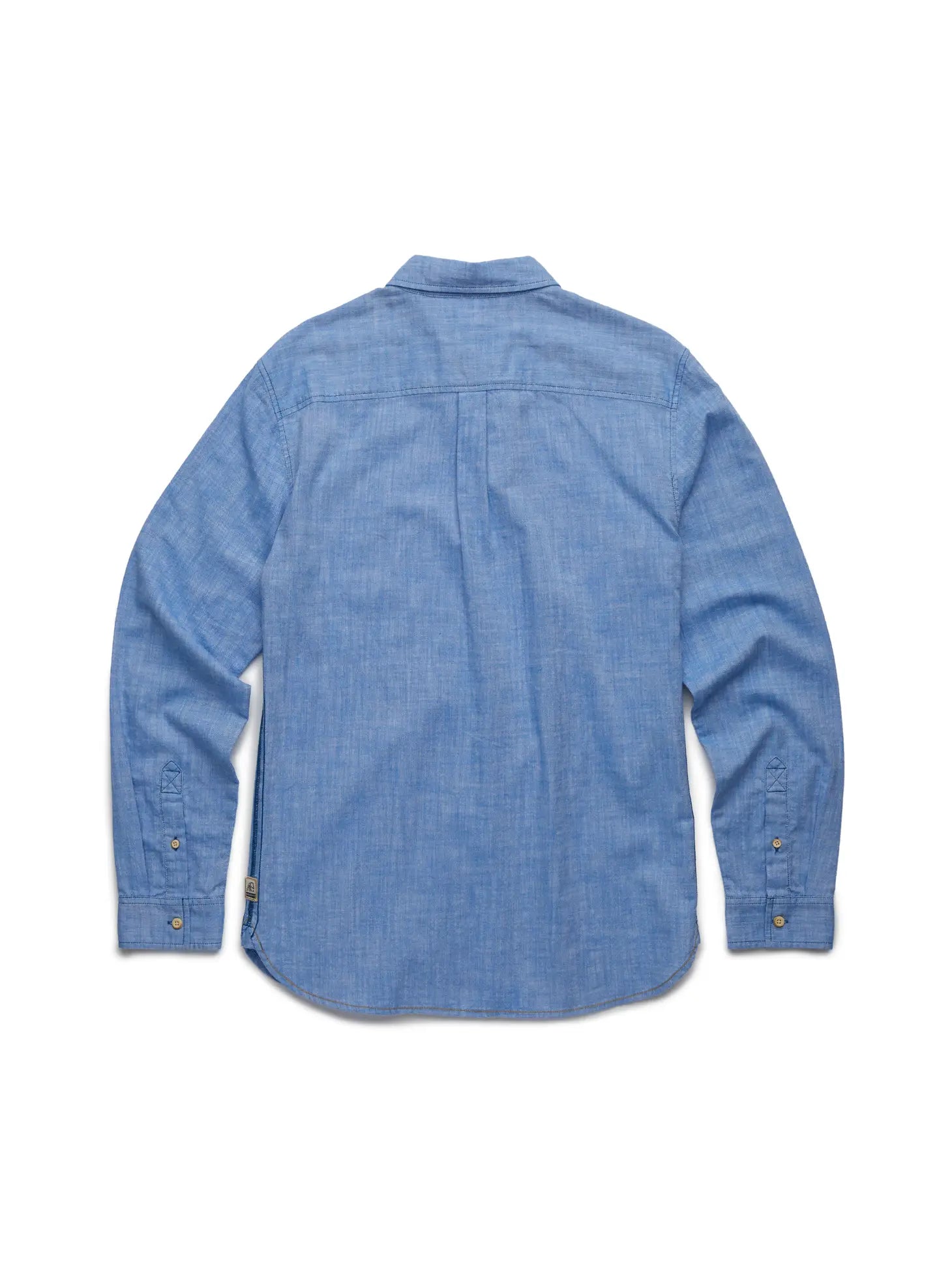 Faire,Surfside Supply, Surfside Supply Blue Airy Cotton Button Up Shirt With Front Chest Pocket, Blue, Large-46-TagL