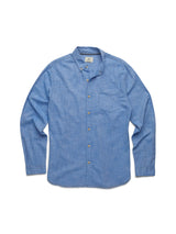 Surfside Supply Blue Airy Cotton Button Up Shirt With Front Chest Pocket