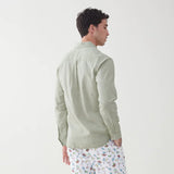 Surfside Supply Pastel Green Airy Cotton Button Up Shirt With Front Chest Pocket