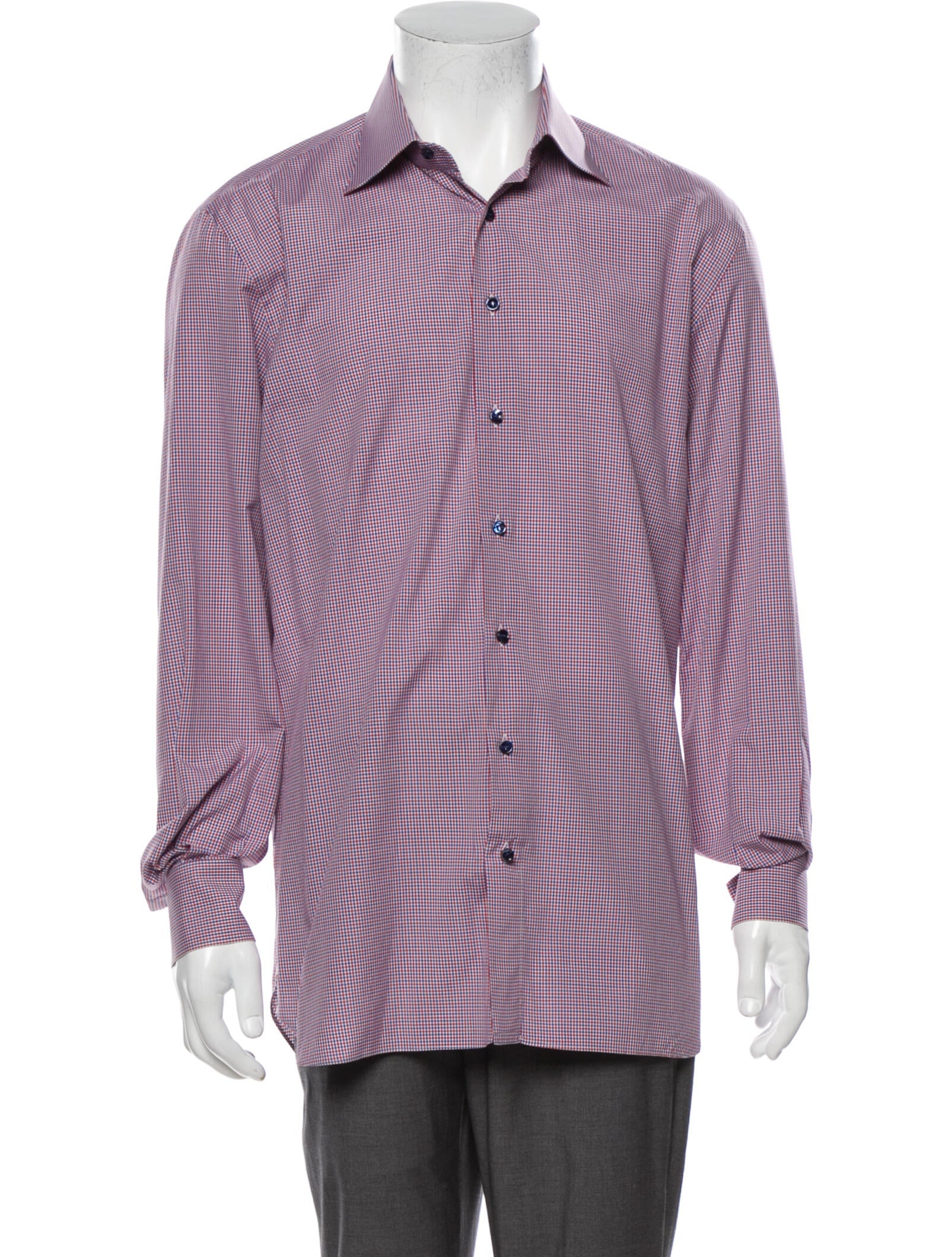 The RealReal,Marol, Marol Red Plaid Button Up Shirt, Red, Large-46-TagL