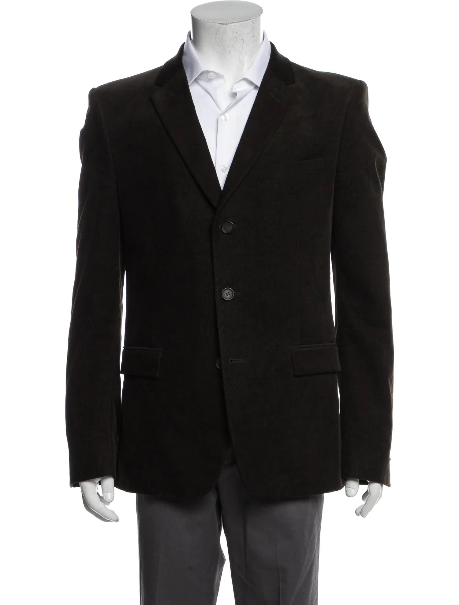 The RealReal,The Kooples, The Kooples Sport Dark Brown Fitted Corduroy Blazer, Brown, Large-46-TagL