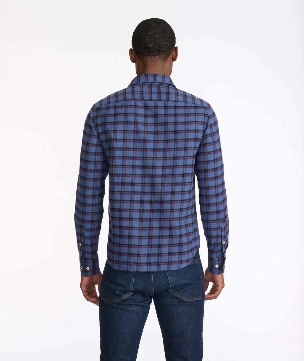 Otrium,UNTUCKit, UNTUCKit Blue & Burgundy Plaid Flannel Long Sleeve Button Up, Unknown, Unknown